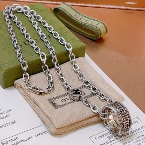 Gucci Anger Forest Classic GG Pendant Chain Necklace Unisex Vintage Necklace 60CM