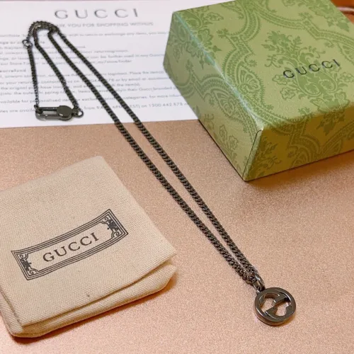 Gucci Anger Forest Classic Double GG Chain Necklace Vintage Simplicity Necklace