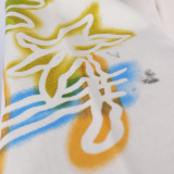 Palm Angels Palm Tree Print Sweatpants Men Casual Graffiti Logo Street Sports Pants