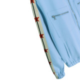 Palm Angels Side Star Sports Jacket Unisex Full Zip Casual Sports Jacket