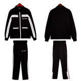 Palm Angels Classic Sweatsuit Casual Striped Zip Jacket Sweatpants Set