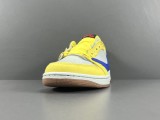Travis Scott  x Jordan Air Jordan 1 Low Canary Unisex Casual Board Shoes Sneakers