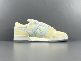 Fendi Match Low Sneakers Unisex Casual Suede Leather Splicing Shoes