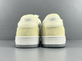 Fendi Match Low Sneakers Unisex Casual Suede Leather Splicing Shoes