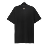 Palm Angels Classic Smoke Letter Logo Short Sleeve Unisex Casual Cotton T-Shirt
