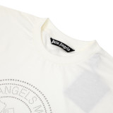 Palm Angels Classic Rivet Letter Logo Short Sleeve Unisex Casual Cotton T-Shirt