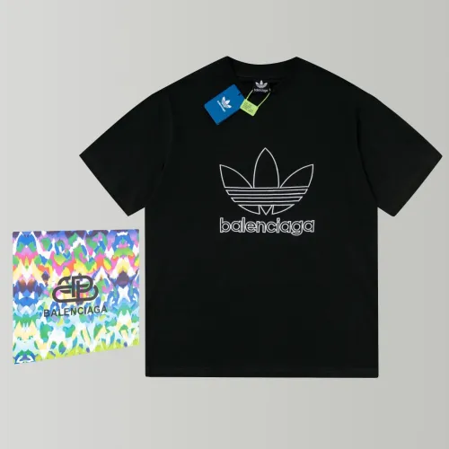 Adidas x Balenciag Classic Representative letters Logo Short Sleeve Unisex Casual Cotton T-Shirt