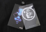 Hellstar  Creative Earth Ghost Face Headphone Print T-shirt Unisex Cotton Casual Short Sleeve