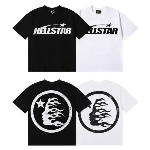 Hellstar Classic Print Casual Short Sleeve Unisex Cotton Loose T-shirt