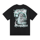 Hellstar Future Man Print T-shirt Unisex Casual Loose Short Sleeve