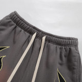 Hellstar VintageWashed Printed Pants Cotton Loose Casual Shorts