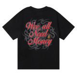 Hellstar Creative Fun Gaze Eye Print Short Sleeve Unisex Casual Cotton T-shirt
