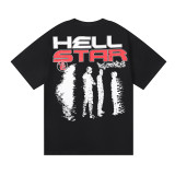 Hellstar Abstract Figure Print T-shirt Unisex Cotton Casual Short Sleeve
