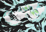 Hellstar Full Body Lines Funny Face Skull Print T-shirt Unisex Cotton Loose Short Sleeve