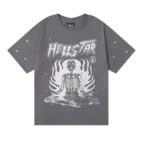 Hellstar Studios Reach Your Inner Peace Print T-shirt Couple Loose Cotton Short Sleeve