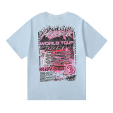 Hellstar World Tour Tech Planet T-shirt Unisex Casual Loose Short Sleeve