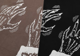 Gallery Dept Zombie Skull Hand Bone Print T-shirt Unisex Fashion Casual Short Sleeve