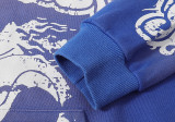 Hellstar Studios Blue Yoga Washed Hoodie Unisex Casual Cotton Sports Set