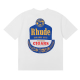 Rhude High Street Print T-shirt Unisex Casual Cotton Short Sleeve