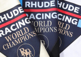 Rhude Race Patch Print T-shirt Couple High Street Cotton Short Sleeve
