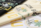 Rhude Beach Bum Print T-shirt Couple High Street Cotton Short Sleeve