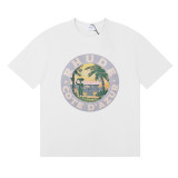 Rhude Lake Coconut Tree Print T-shirt Unisex Loose Cotton Short Sleeve