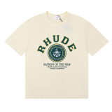 Rhude Fashion Logo Print T-shirt Unisex Casual Cotton Short Sleeve