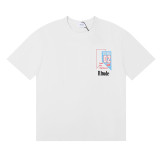 Rhude High Street Print T-shirt Couple Casual Cotton T-shirt