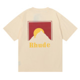 Rhude Moonlight Print T-shirt Unisex High Street Cotton Short Sleeve