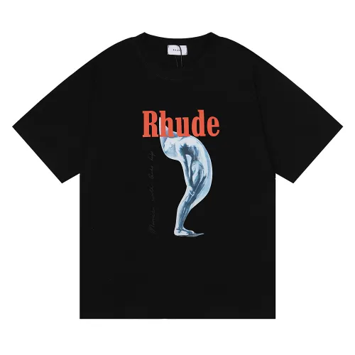 Rhude Tormented Goddess Print T-shirt Unisex Casual Cotton Short Sleeve