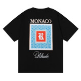 Rhude Moroccan Marlboro Print Short Sleeve Couple Cotton Loose T-shirt