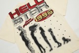 Hellstar HUMAN DEVELOPEMENT T-Shirt Couple High Street Casual Short Sleeve