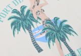 Rhude Coconut Beach Beauty Print Hoodies Unisex Casual Pullover Sweatshirt