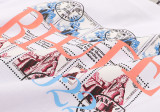 Rhude Stamp Clock Coconut Tree Print T-shirt Unisex Cotton Loose Short Sleeve