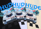 Rhude Formula Racing Print T-shirt Unisex High Street Cotton Short Sleeve