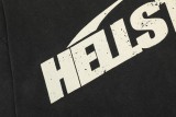 Hellstar Studios Classic Logo Short Sleeve Tee Shirt Washed Black