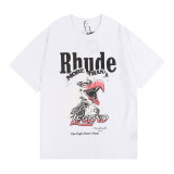 Rhude Eagle Print Short Sleeve Couple Cotton Loose T-shirt