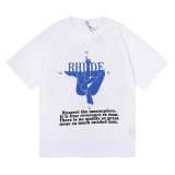Rhude Human Yoga Compass Print T-shirt Couple High Street Cotton Short Sleeve