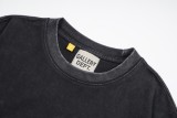 Gallery Dept Washed Black Short Sleeve Unisex Loose Round Neck T-shirt