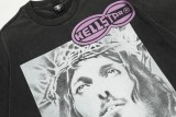 Hellstar Vintage WWHD GOD T-shirt Unisex Cotton Casual Short Sleeve