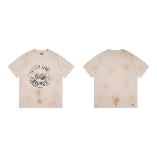 Gallery Dept Splash Ink Logo Printing T-shirt Couple Loose Cotton Tee