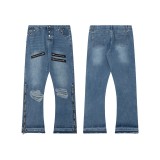 Gallery Dept Wash Multi Zipper Jeans Personalized Casual Straight Leg Jeans