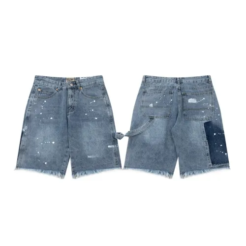 Gallery Dept New Washed Speckled Jeans Loose Tassel Edge Capris Shorts
