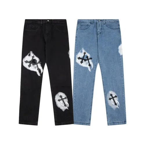 Gallery Dept Retro Speckled Graffiti Straight Leg Jeans