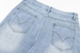 Gallery Dept Washed Loose Fit Jeans With Fringe Edge Cropped Shorts
