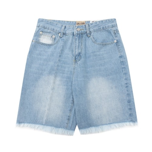 Gallery Dept Washed Loose Fit Jeans With Fringe Edge Cropped Shorts
