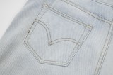 Gallery Dept Gradient Loose Jeans With Fringe Edge Quarter Shorts