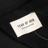 Fear of God Contrast Leather Patchwork Jacket Casual Logo Embroidery Coat