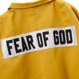 Fear of God Patch Embroidered Baseball Suit Unisex High Street Casual Coat