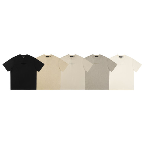 Fear of God New Silicone Letter Print Short Sleeve Unisex Cotton Casual T-shirt